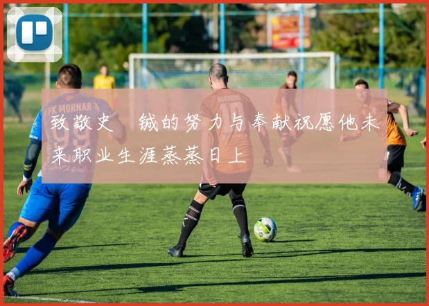 致敬史堉铖的努力与奉献祝愿他未来职业生涯蒸蒸日上